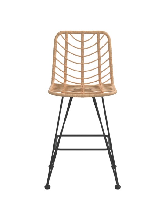 Barové stoličky 2 ks 45 x 56 x 103,5 cm PE ratan a ocel