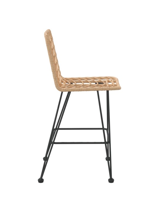 Barové stoličky 2 ks 45 x 56 x 103,5 cm PE ratan a ocel