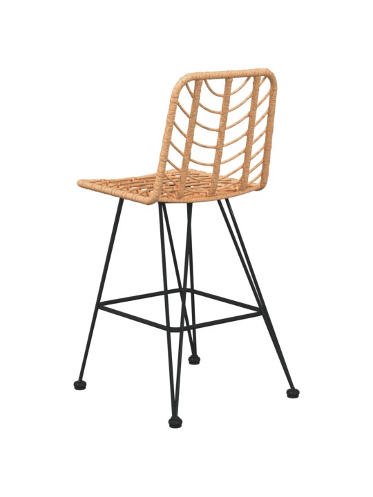 Barové stoličky 2 ks 45 x 56 x 103,5 cm PE ratan a ocel