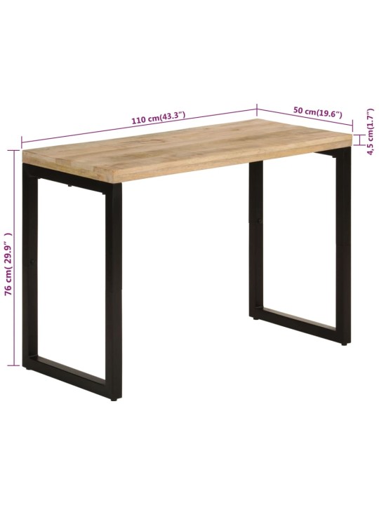 Jídelní stůl 110 x 50 x 76 cm masivní mangovníkové dřevo