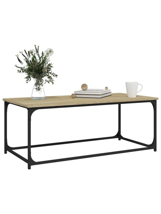 Konferenční stolek dub sonoma 102x50x40 cm kompozit a železo