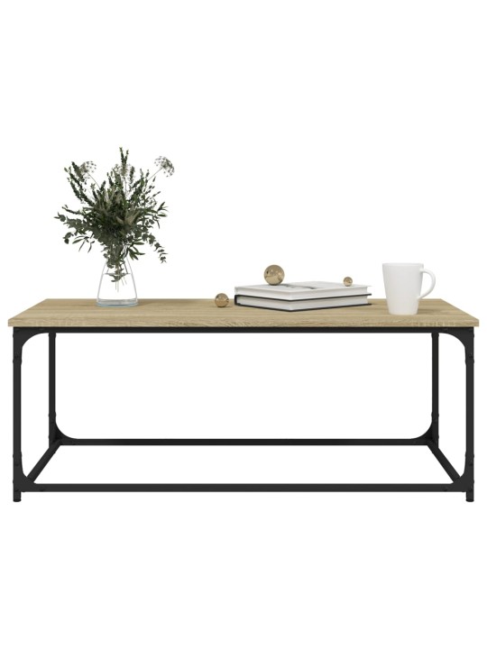 Konferenční stolek dub sonoma 102x50x40 cm kompozit a železo