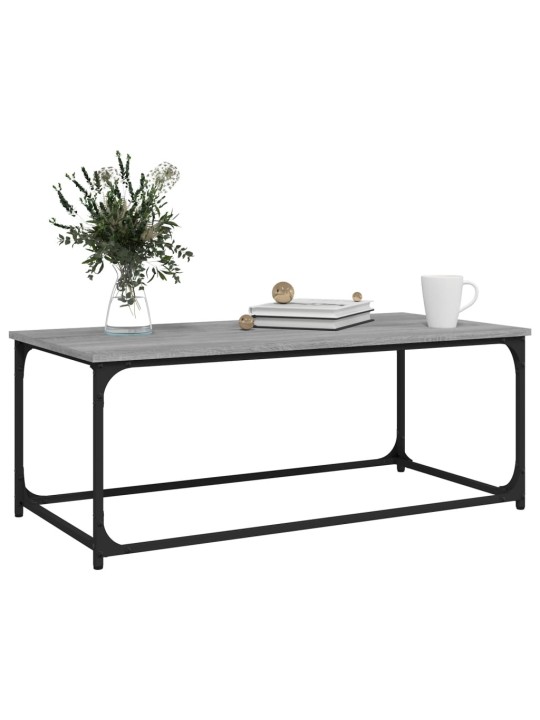 Konferenční stolek šedý sonoma 102x50x40 cm kompozit a železo