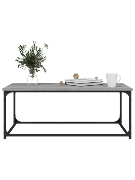 Konferenční stolek šedý sonoma 102x50x40 cm kompozit a železo