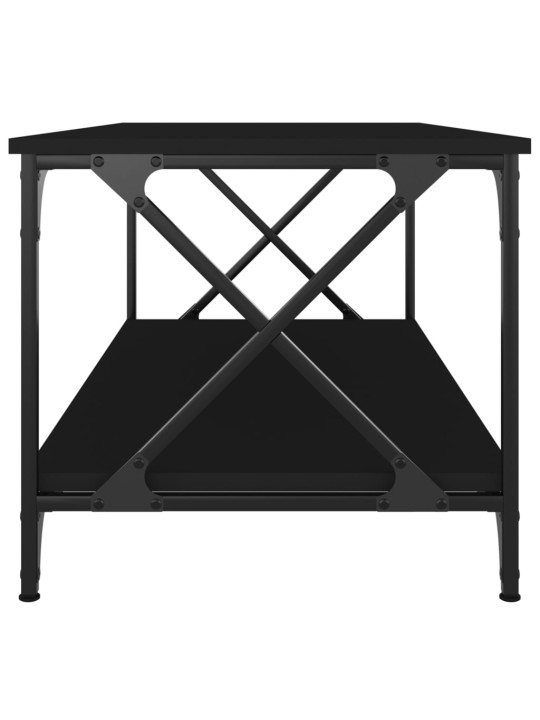 Konferenční stolek černý 100x50x45 cm kompozitní dřevo a železo