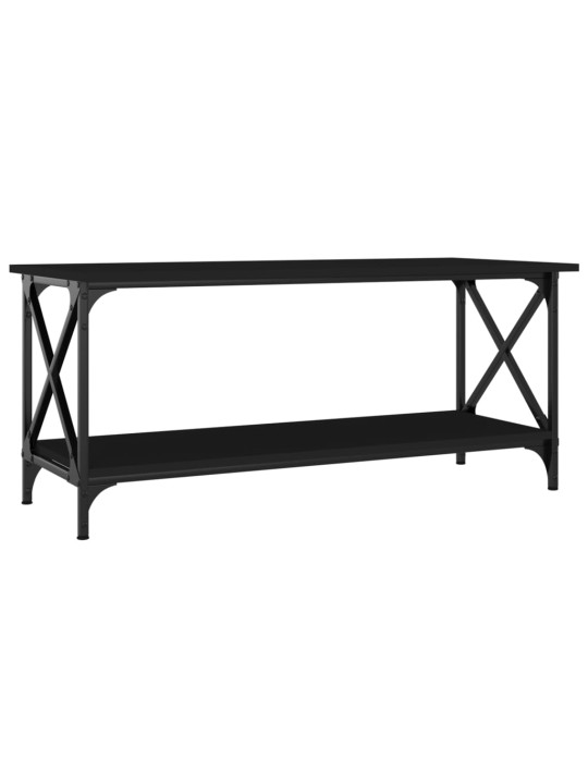 Konferenční stolek černý 100x45x45 cm kompozitní dřevo a železo