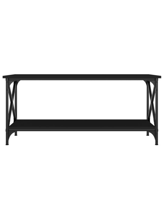 Konferenční stolek černý 100x45x45 cm kompozitní dřevo a železo