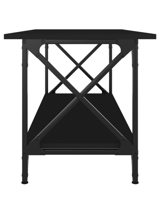 Konferenční stolek černý 100x45x45 cm kompozitní dřevo a železo