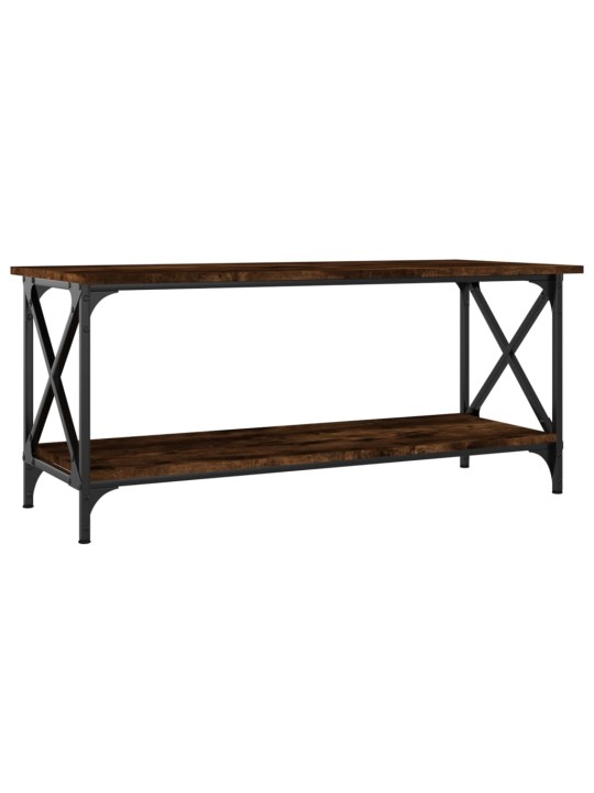 Konferenční stolek kouřový dub 100x45x45 cm kompozit a železo