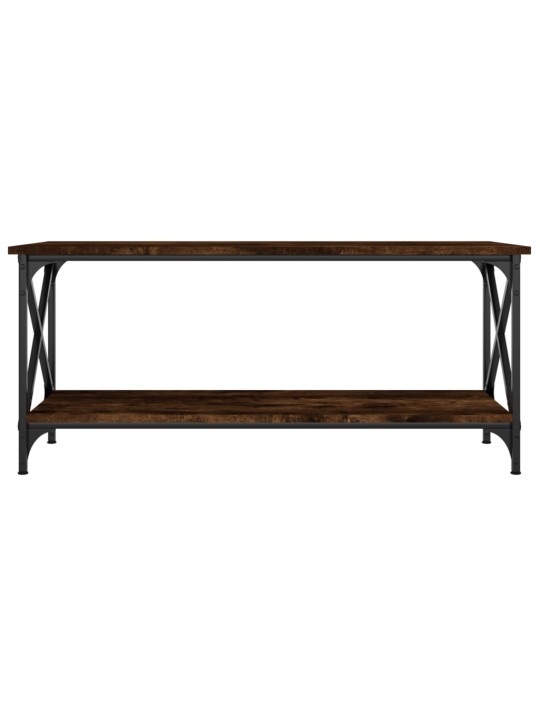 Konferenční stolek kouřový dub 100x45x45 cm kompozit a železo