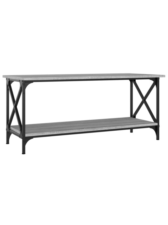 Konferenční stolek šedý sonoma 100x45x45 cm kompozit a železo