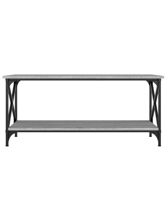 Konferenční stolek šedý sonoma 100x45x45 cm kompozit a železo