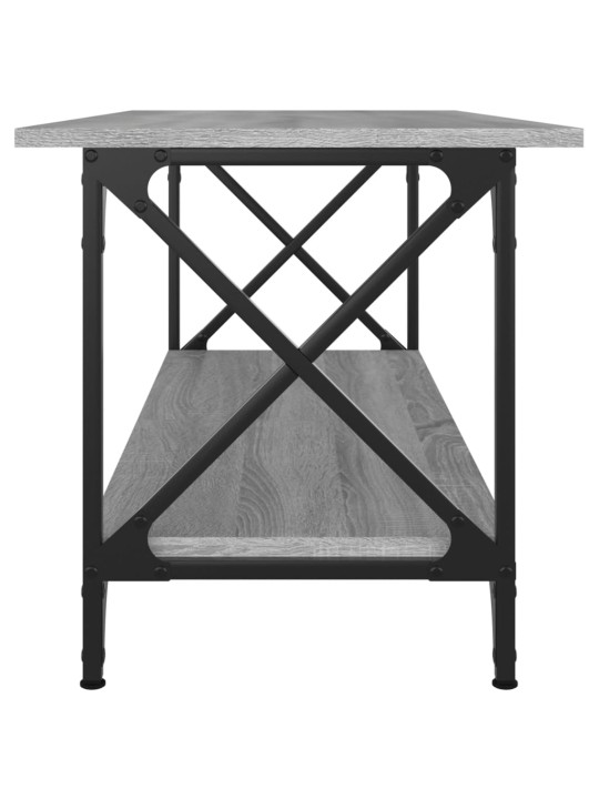 Konferenční stolek šedý sonoma 100x45x45 cm kompozit a železo