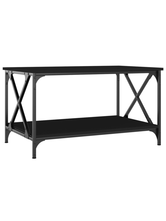 Konferenční stolek černý 80x50x45 cm kompozitní dřevo a železo