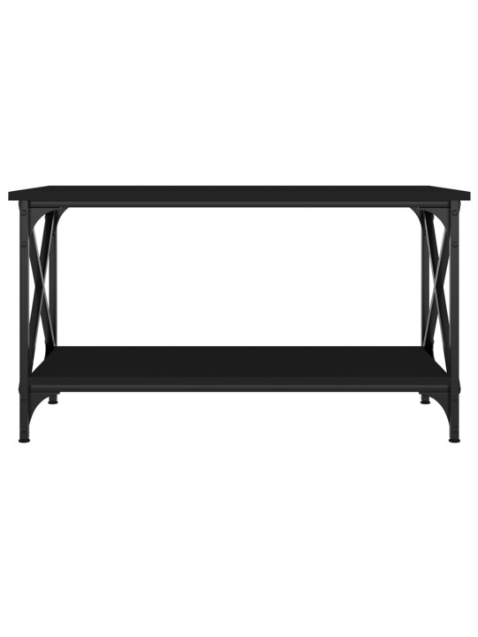 Konferenční stolek černý 80x45x45 cm kompozitní dřevo a železo