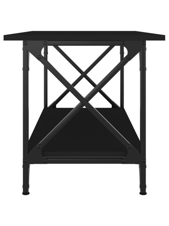 Konferenční stolek černý 80x45x45 cm kompozitní dřevo a železo