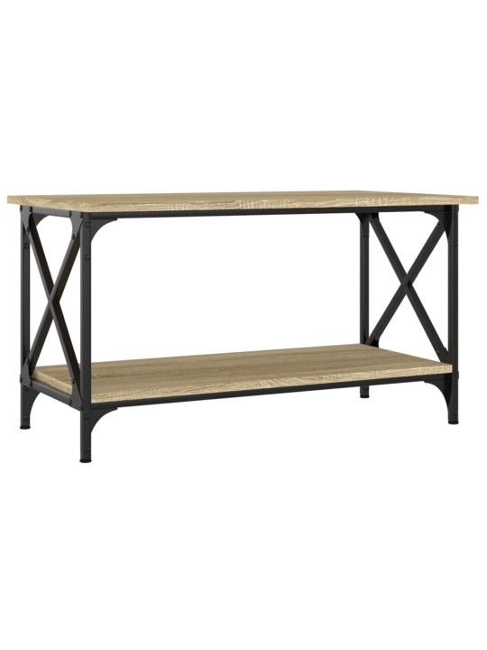 Konferenční stolek dub sonoma 80 x 45 x 45 cm kompozit a železo