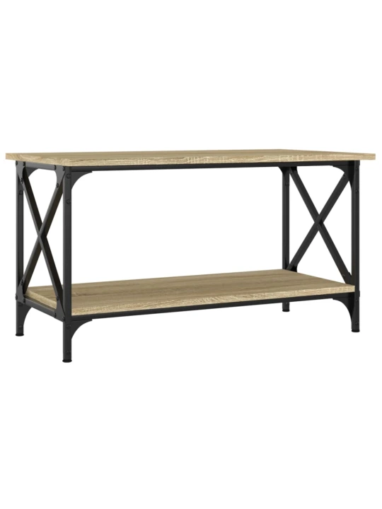Konferenční stolek dub sonoma 80 x 45 x 45 cm kompozit a železo