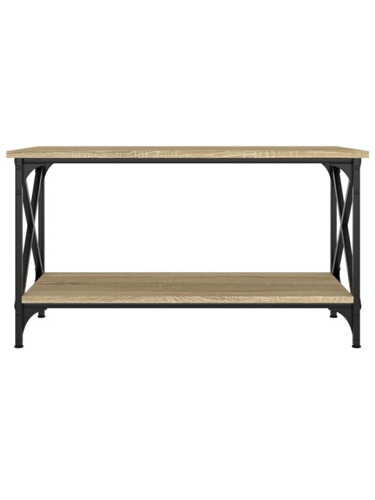 Konferenční stolek dub sonoma 80 x 45 x 45 cm kompozit a železo