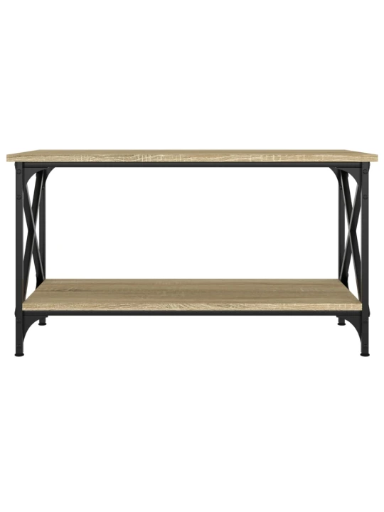 Konferenční stolek dub sonoma 80 x 45 x 45 cm kompozit a železo