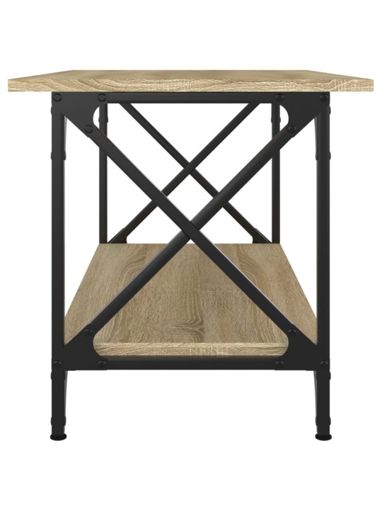 Konferenční stolek dub sonoma 80 x 45 x 45 cm kompozit a železo