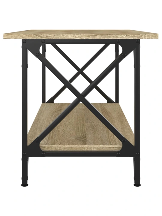 Konferenční stolek dub sonoma 80 x 45 x 45 cm kompozit a železo