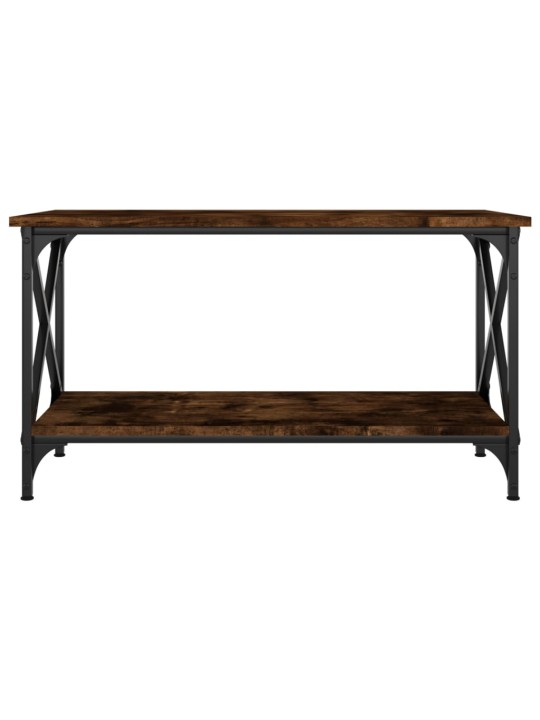 Konferenční stolek kouřový dub 80x45x45 cm kompozit a železo