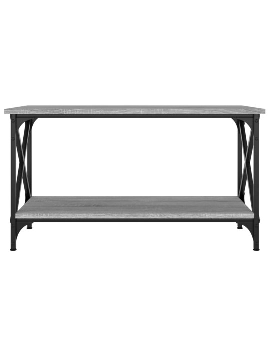 Konferenční stolek šedý sonoma 80x45x45 cm kompozit a železo