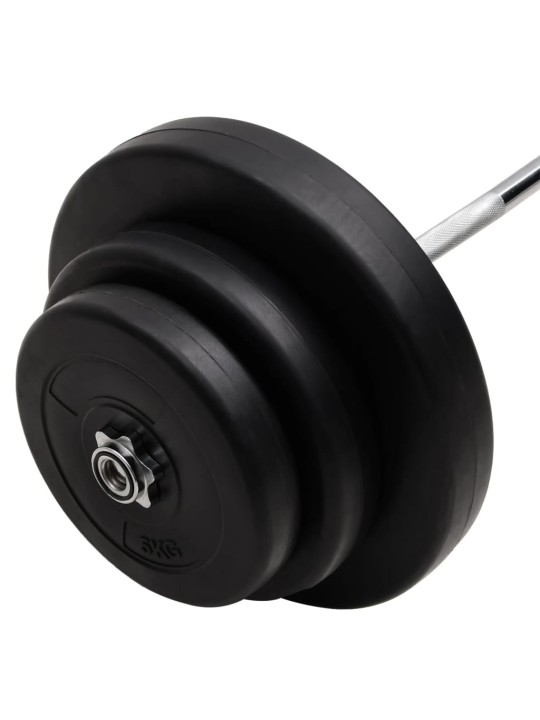 Zakřivená tyč se závažím 60 kg