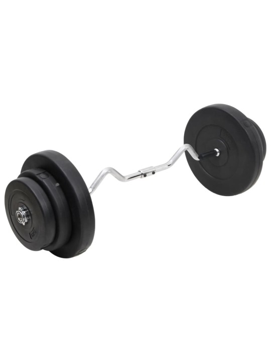 Zakřivená tyč se závažím 60 kg
