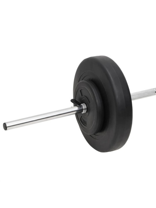 Sada obouruční a jednoručních činek se závažím 60 kg