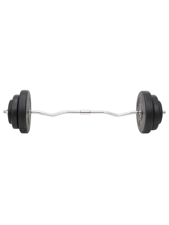 Sada obouruční a jednoručních činek se závažím 60 kg