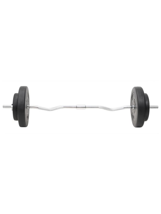 Sada obouruční a jednoručních činek se závažím 60 kg