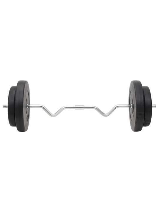 Sada obouruční a jednoručních činek se závažím 90 kg