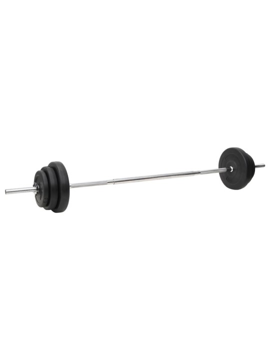 Sada obouruční a jednoručních činek se závažím 90 kg