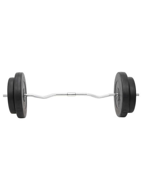 Sada obouruční a jednoručních činek se závažím 120 kg