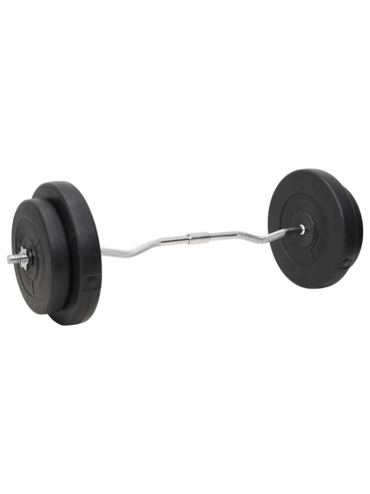 Sada obouruční a jednoručních činek se závažím 120 kg