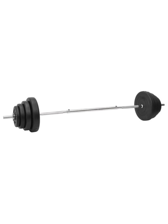 Sada obouruční a jednoručních činek se závažím 120 kg