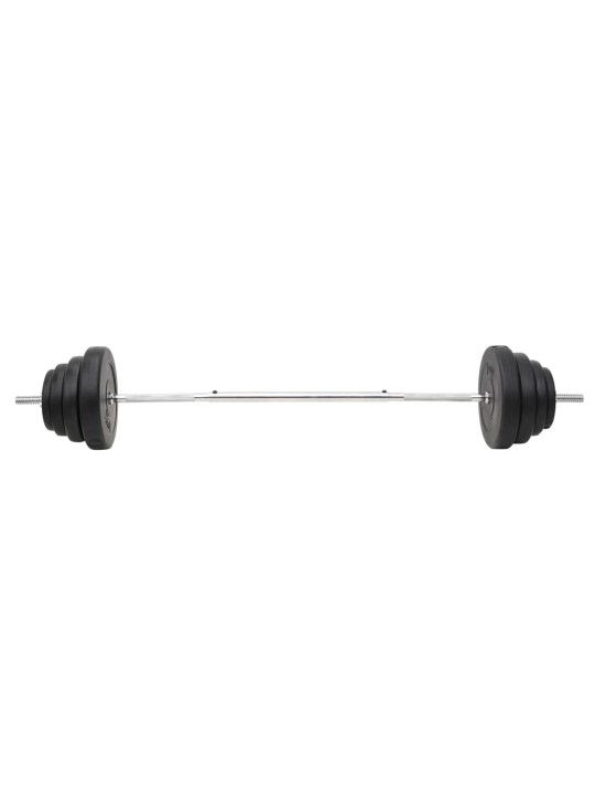 Sada obouruční a jednoručních činek se závažím 120 kg