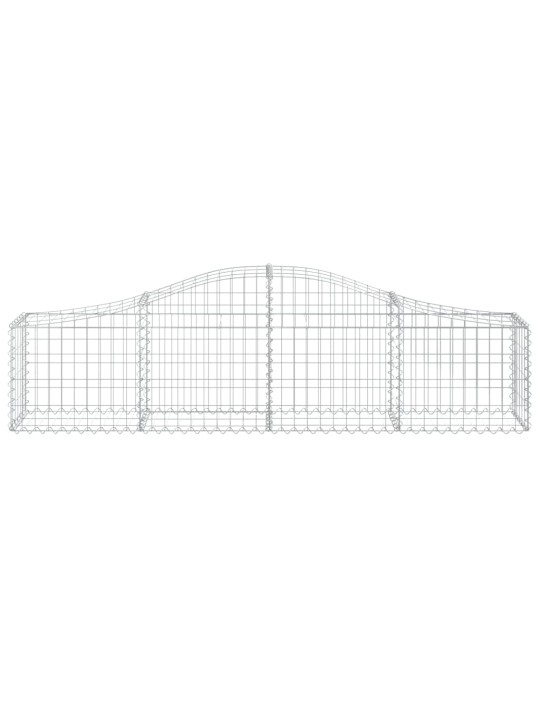 Klenuté gabionové koše 5 ks 200x30x40/60 cm pozinkované železo