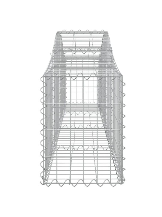 Klenuté gabionové koše 5 ks 200x30x40/60 cm pozinkované železo
