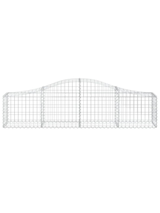 Klenuté gabionové koše 6 ks 200x30x40/60 cm pozinkované železo