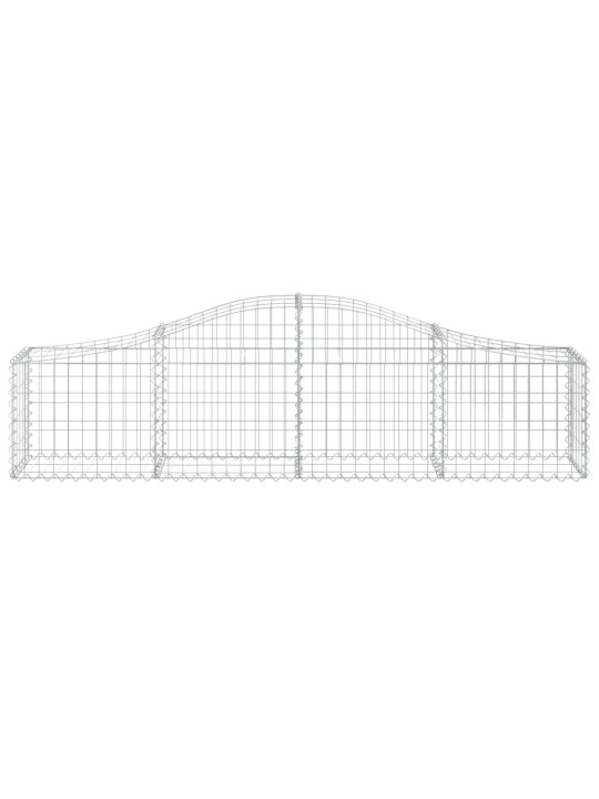 Klenuté gabionové koše 11 ks 200x30x40/60 cm pozinkované železo