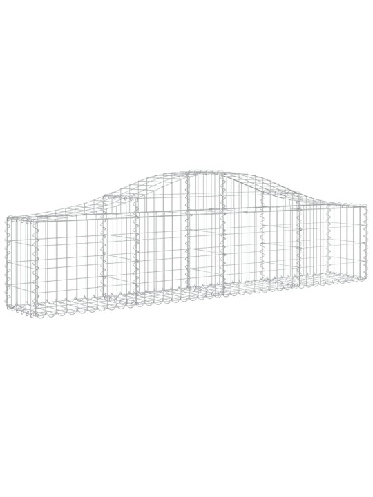 Klenuté gabionové koše 12 ks 200x30x40/60 cm pozinkované železo