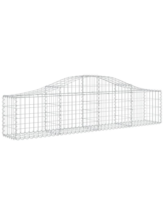 Klenuté gabionové koše 14 ks 200x30x40/60 cm pozinkované železo