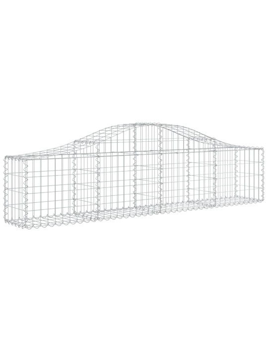 Klenuté gabionové koše 15 ks 200x30x40/60 cm pozinkované železo