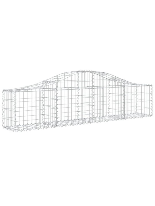 Klenuté gabionové koše 18 ks 200x30x40/60 cm pozinkované železo