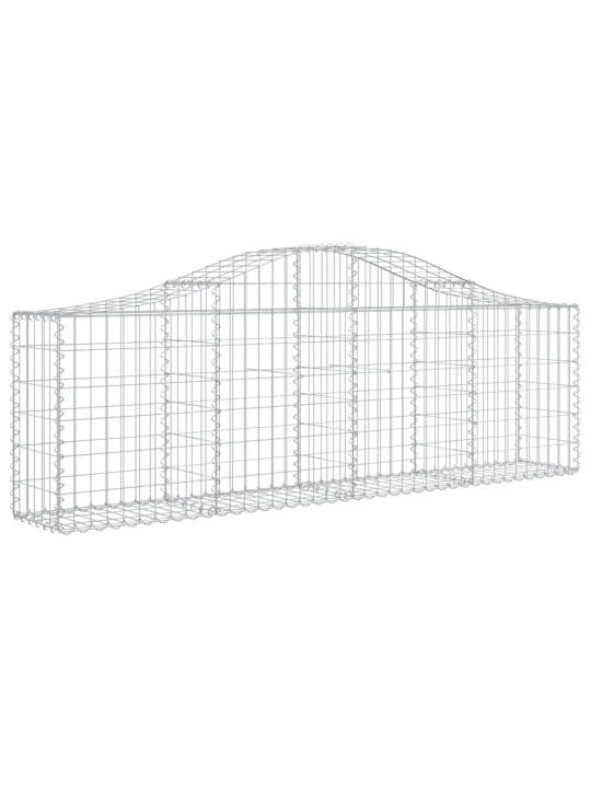 Klenuté gabionové koše 2 ks 200x30x60/80 cm pozinkované železo