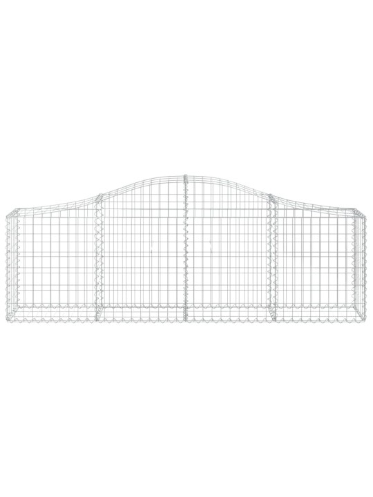 Klenuté gabionové koše 2 ks 200x30x60/80 cm pozinkované železo