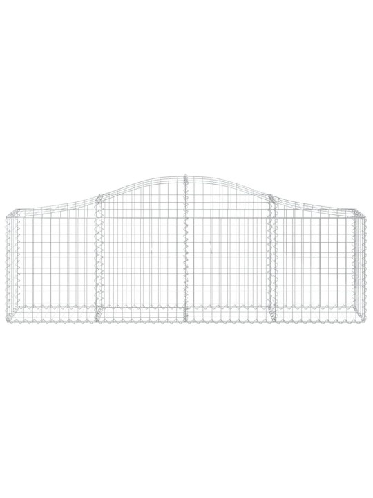 Klenuté gabionové koše 11 ks 200x30x60/80 cm pozinkované železo